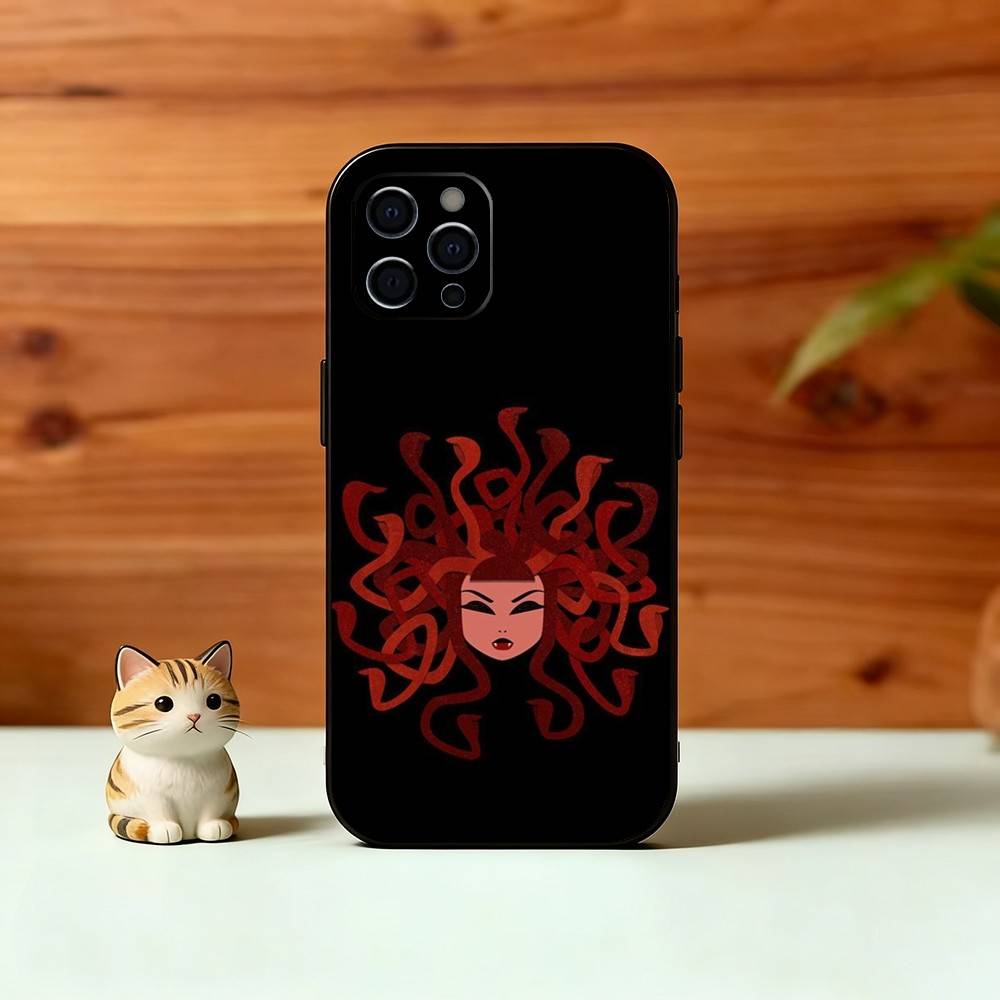 Чехол для телефона Medusa G-Mythology Силиконовый Мягкий Для IPhone 17 16 15 14 13 12 11 X XR Plus Pro Max Plus