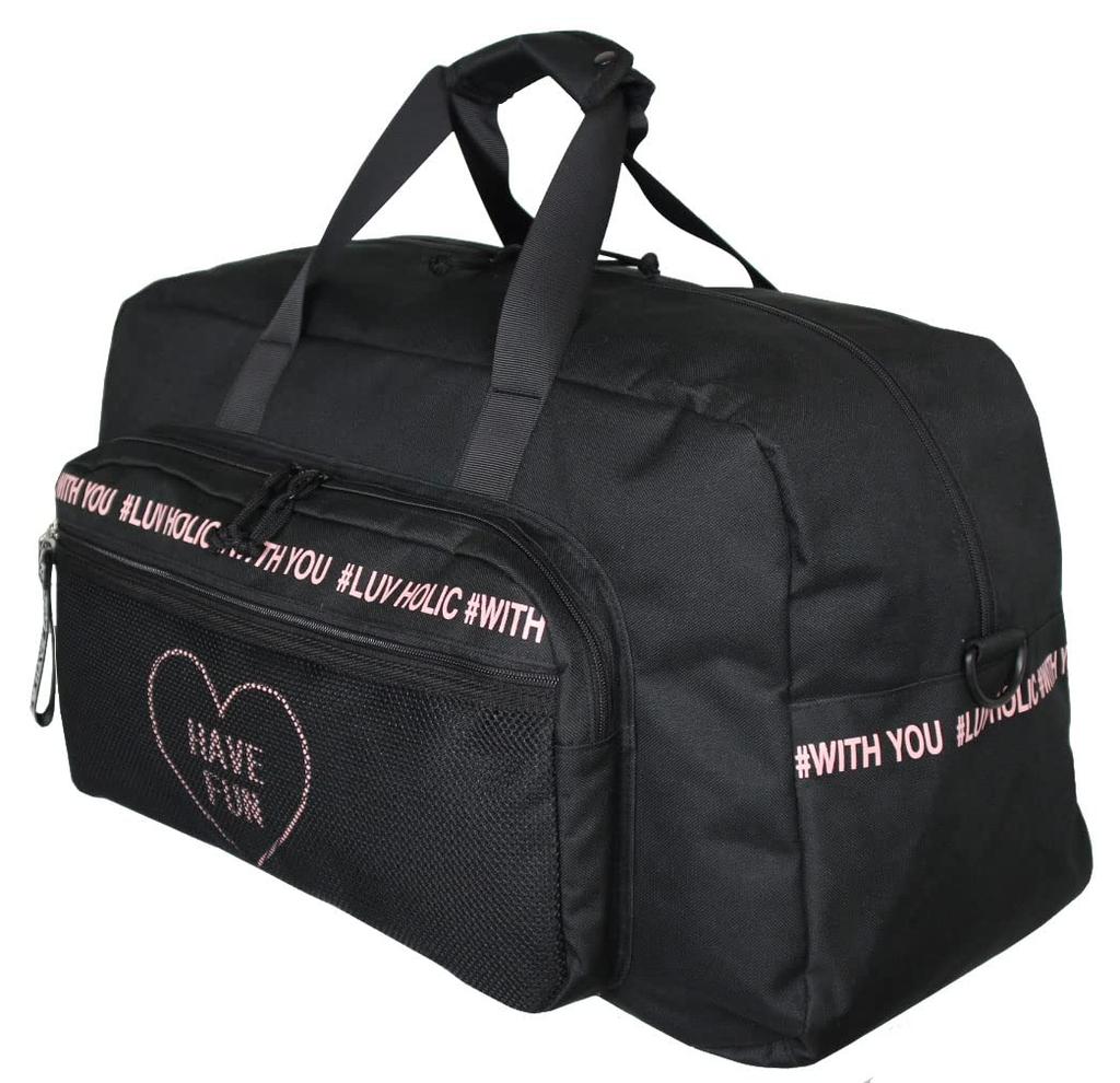 Garland Boston Bag Plain Heart Series 2way Boston 60cm Black lph-573