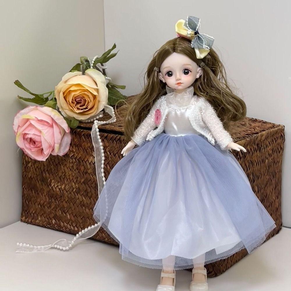 Длинные волосы 30 см BJD кукла с одеждой Привлекательные глаза Принцесса Макияж Шарнирная кукла Девочка Подарок