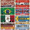 Home Decor National Flag Metal Sign Tinplates Plate Plaque Tin Sign Vintage For Garage Bar Pub Living Room Wall Decoration Art