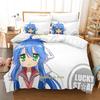 Постельное белье Lucky Star Коната Односпальный Полуторный Двуспальный Кингсайз Комплект постельного белья для взрослых и детей, Комплекты пододеяльников для спальни 3D Аниме Комплект простыней
