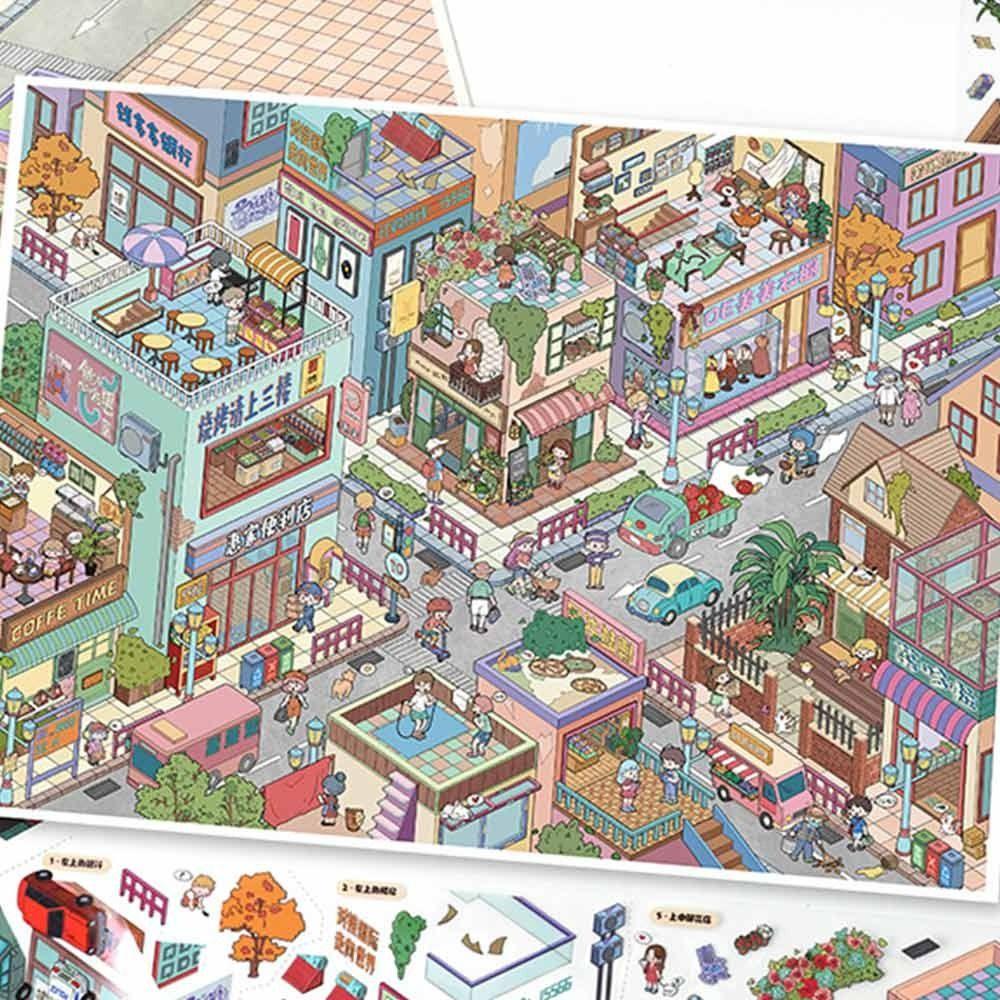 Наклейка-пейзаж Специальной Экономической Зоны DIY Дизайн DIY Карманная Сцена Домашний Декор