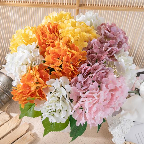 Гортензия Имитация цветка Невыцветающий искусственный домашний декор Не требует ухода Искусственная гортензия