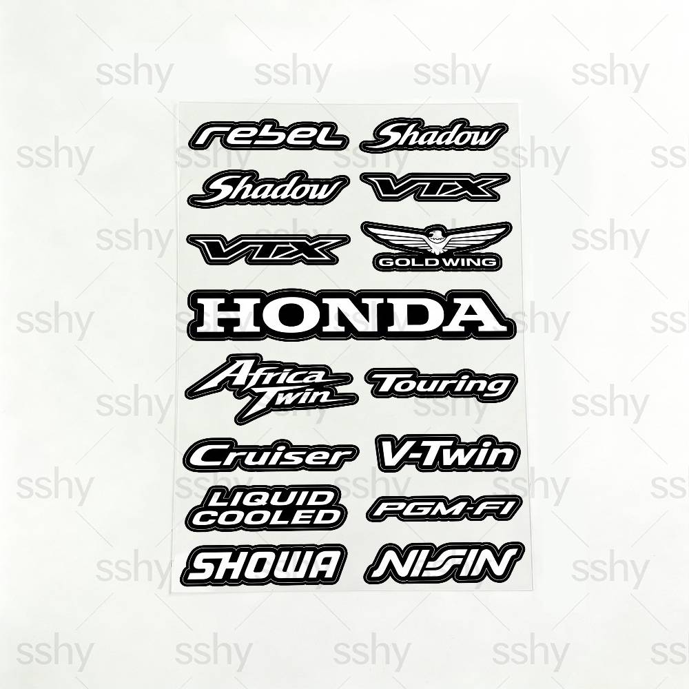 FOR HONDA RACING Fashion Universal Scratch Resist Reflective Waterproof Stickers For Auto Motorcycle Helmet Mug RefrigeratorOW3 lcnd9