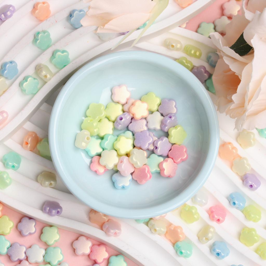 50-200 шт. изготовление ювелирных изделий сердце цветок звезда макарон матовый DIY для бусин