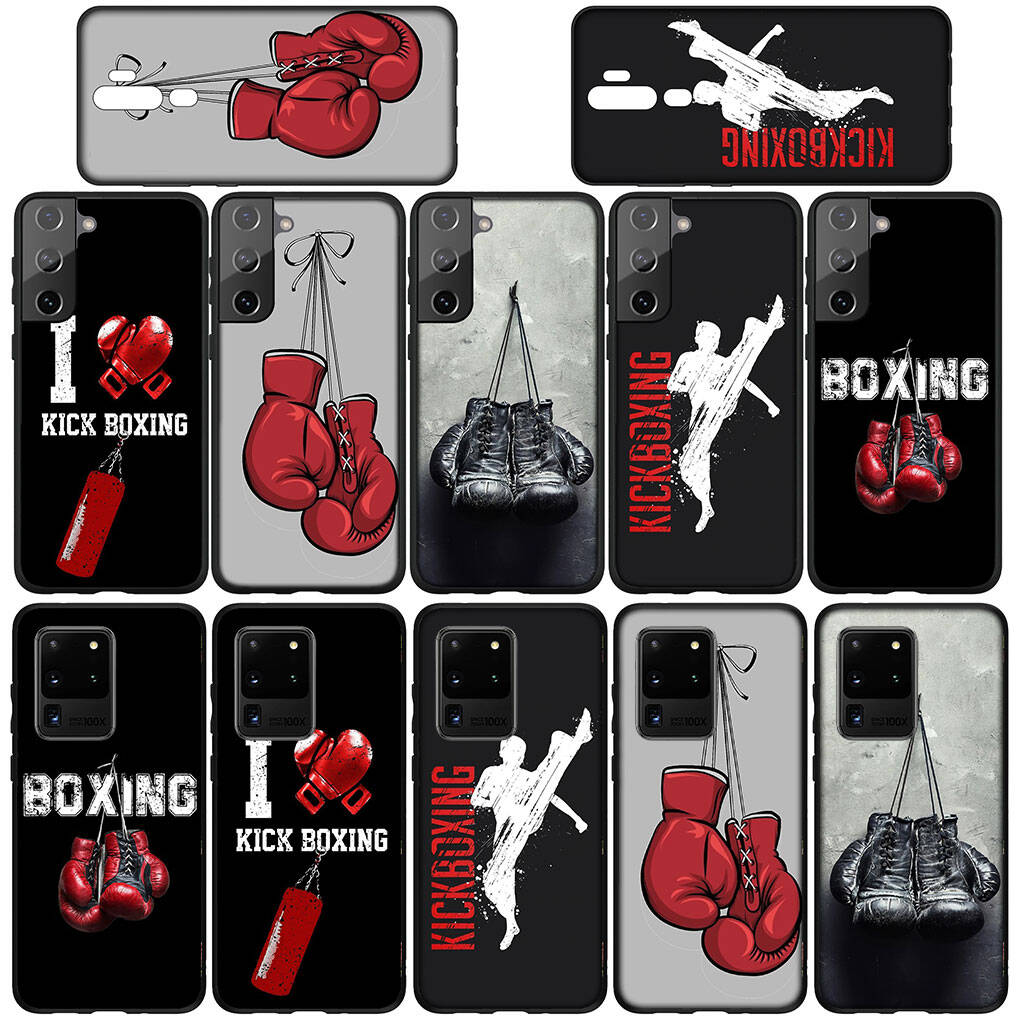 Phone Case for Samsung Galaxy S25 S23 S22 S24 Ultra FE A05 A06 A15 A16 A36 A37 A35 A54 A55 A56 A57 A25 A26 A53 Strong Boxing Gloves Kickboxing Cover