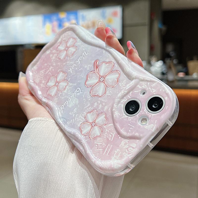 Мягкий чехол с цветочным рисунком для Samsung A55 S24 Ultra A35 A54 A53 A34 S23 IPhone 15 11 Reno 11 8T Realme C55 C67 Xiaomi 13T Redmi Note 13 Note 12