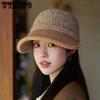 Офисные женские осенне-зимние шерстяные теплые бейсболки женские однотонные плюшевые лоскутные элегантные шляпы