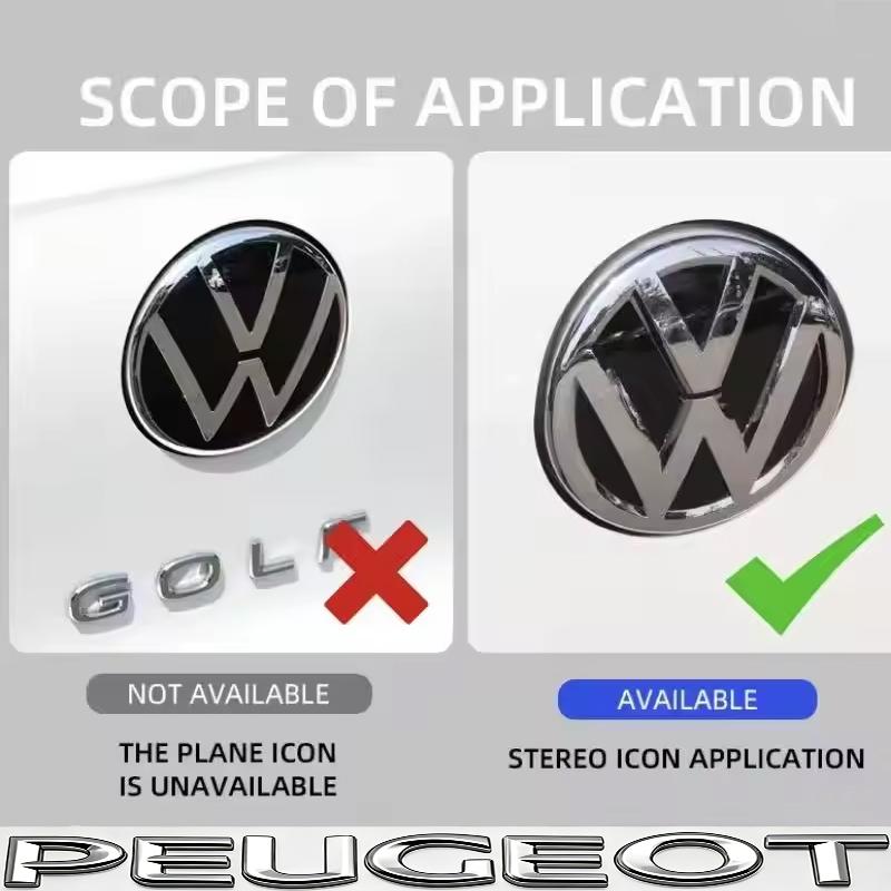 DOG1 Автомобиль Логотип VW Декоративные Аксессуары для Передней Решетки Багажника Для VW Golf Tiguan T-Roc Polo Passat ID.4 T-Cross ID.3 Taigo ID.7 Atlas Beetle