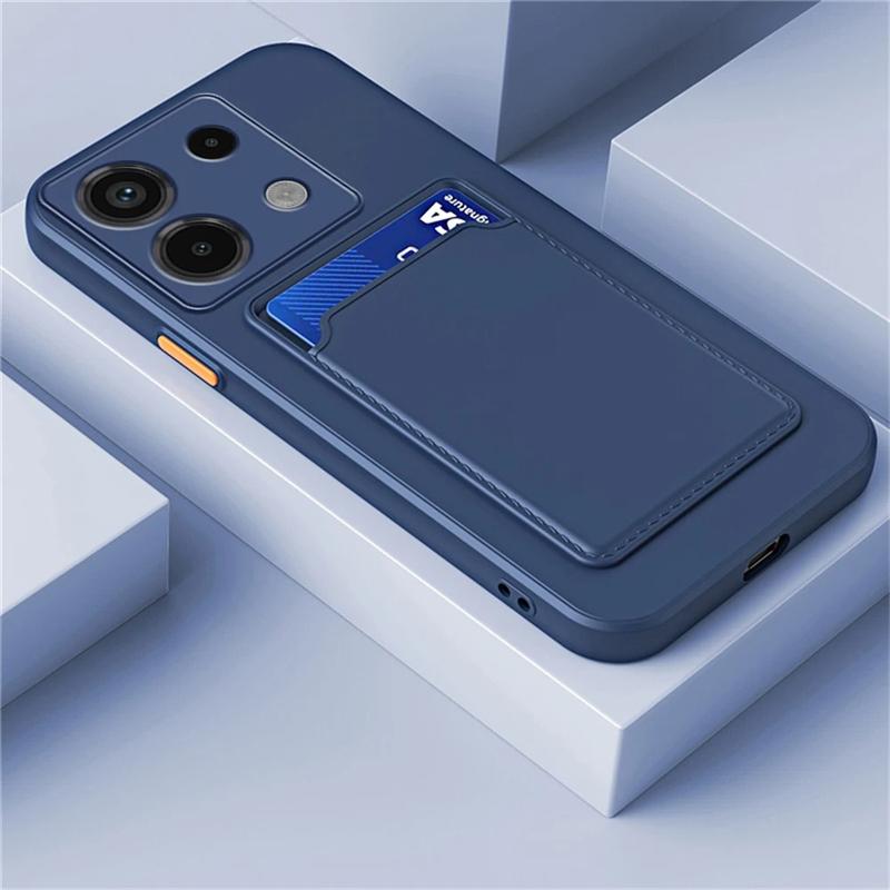 Жидкий силиконовый чехол-держатель для карт для Xiaomi 13 12 11 10 9 8 Pro Plus, чехол-кошелек Redmi Note 12S 11S 10S