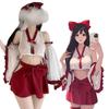 Девушка-жрица Мико Косплей Сексуальный наряд жрицы Японская одежда Экстремальное эротическое нижнее белье Костюм Белье Бэбидолл Аниме Взрослый Новый год