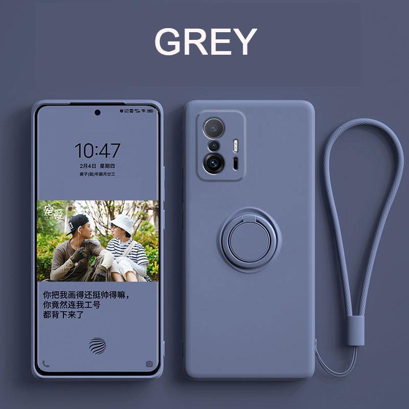 Luxury Magnetic Silicone Case Xiaomi Mi 10 10T Lite 11 11T 11i 5G NE Redmi Note 10s 11s 9 9s 9A 9AT 9C 8 8T POCO F3 Soft Full Cover Ring Holder Stand