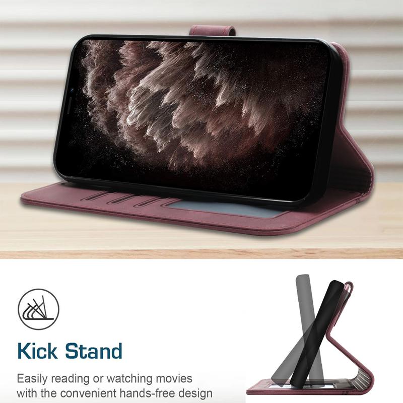 Матовый кожаный чехол-кошелек с защитой от отпечатков пальцев, чехол-кошелек в книжном стиле, держатель для карт, откидная крышка для Huawei Honor Samsung Xiaomi Redmi