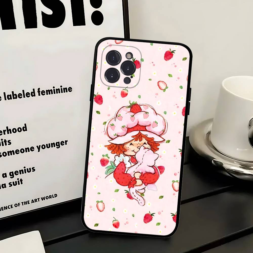 Cartoon Girl S-Strawberry S-Shortcake Phone Case For Iphone 17 16 15 16e 14 13 12 11 Pro Max Plus Case Cover Coque