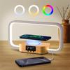 3-in-1 Touch Control RGB Bedside Lamp Night Light with 10W Wireless Charger and Digital Clock