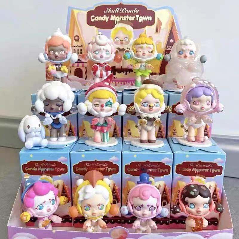 PQPMART bubble code special blind box Skullpanda candy monster town series hand-made ornaments trendy toys