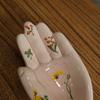 Mini Flora Hand Shape Home Office Storage Key Jewelry Accessory Holder Ceramic Ornaments Container Decoration