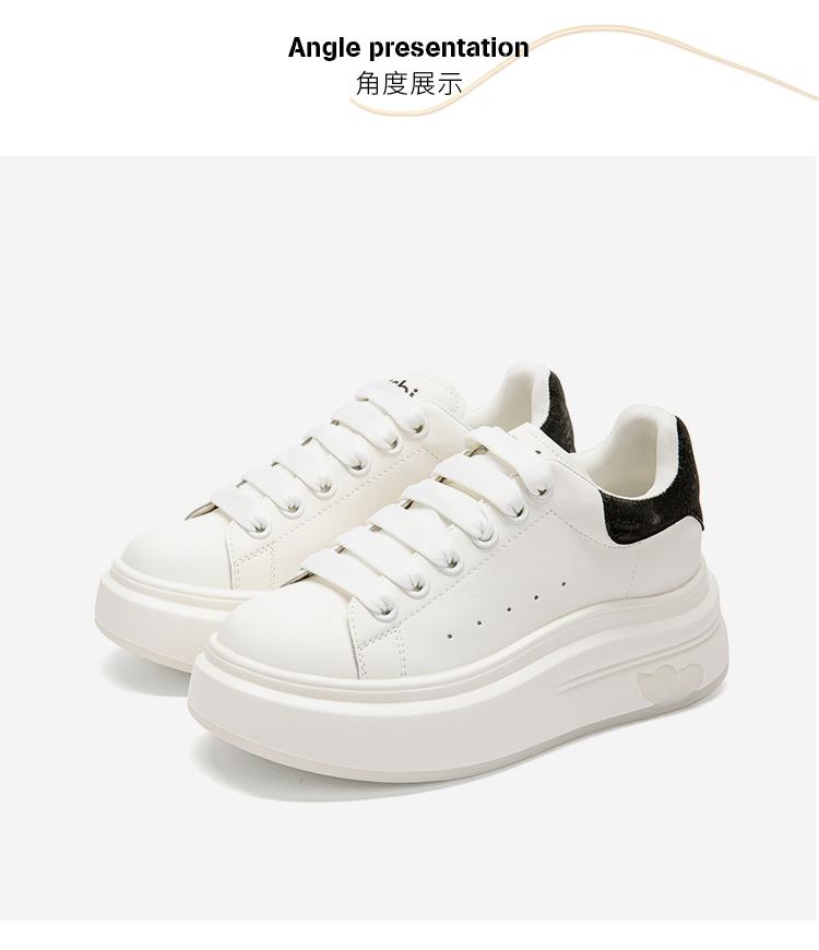 Sweet Cool Color Contrast Little White Shoes