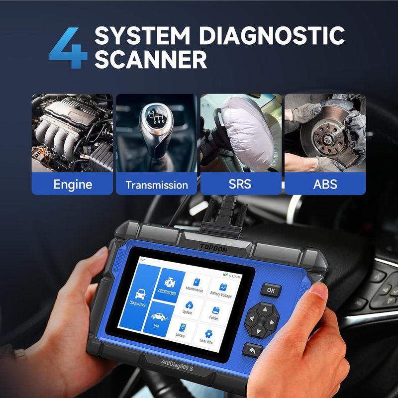 TOPDON ArtiDiag600S OBD2 Сканер Диагностический Инструмент Читатель Кодов Масло/BMS/ABS/SAS/EPB/DPF/TPMS/Дроссельная заслонка Сканирование Теста Двигателя