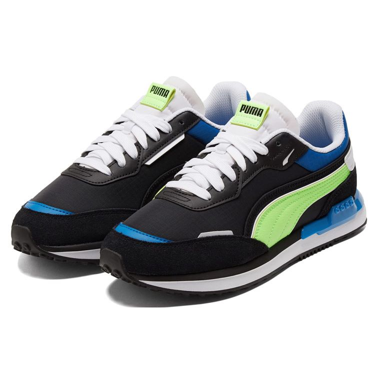 Puma City Rider Электрический Унисекс Черно-зеленый Блик 382045-01