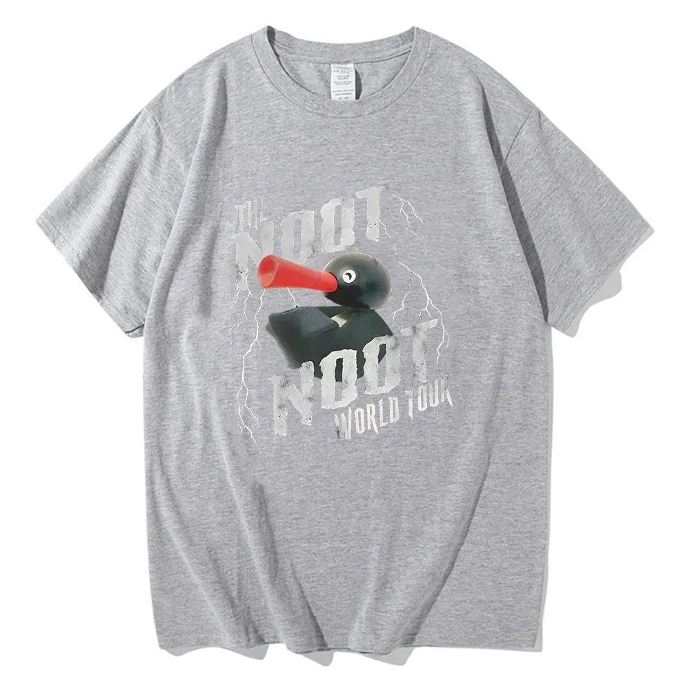 Y2k Vintage Tops Pingu Noot Noot World Tour Print TShirt Casual Short Sleeve Unisex Fashion Popular Vintage Tee 2026