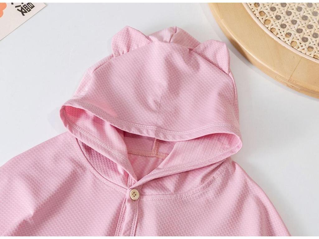 Летняя детская накидка с капюшоном и защитой от ультрафиолета - легкая рубашка с солнцезащитным кремом для детей