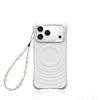 White Heart Phone Lanyard With Pearl Charm Anti-Lost Strap Smartphone Womens Fashion Accessory