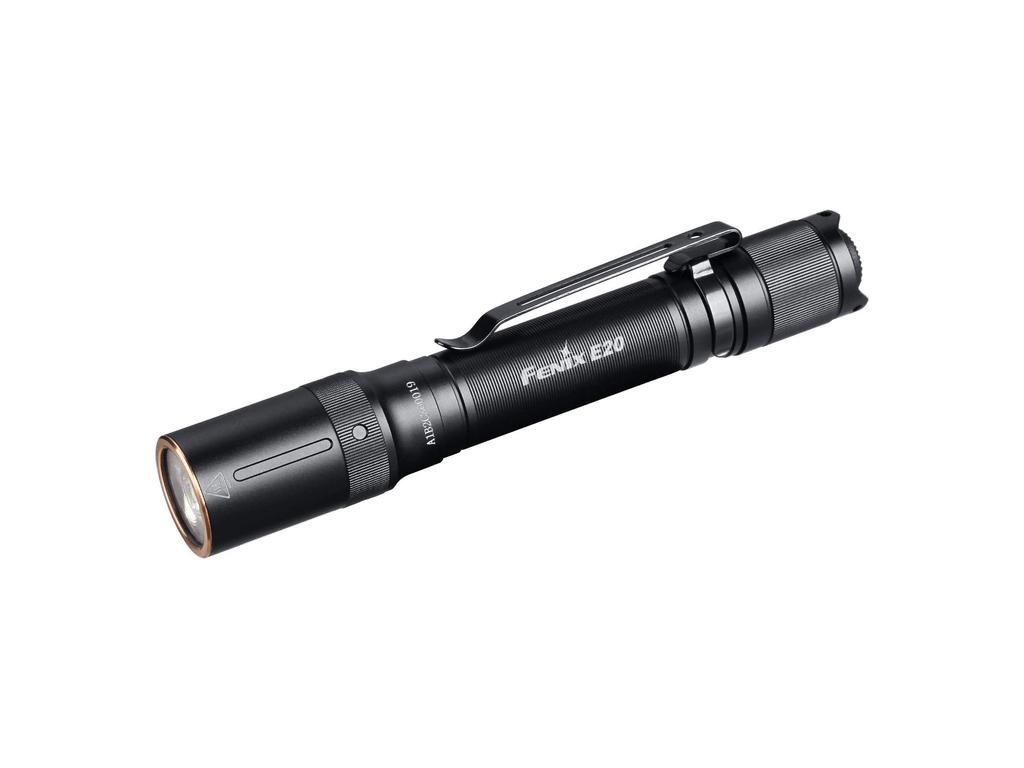 Fenix E20 Max 350 AA Battery Aluminum IP68 EDC V2.0 Flashlight, Lumens, Powered, Construction, Waterproof, Compact,