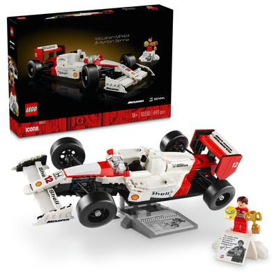 LEGO Icon McLaren MP4/4 и Ayrton Senna Игрушка Подарок на День Матери День Отца Мужчины Женщины Транспортное средство Автомобиль Мини-автомобиль 10330