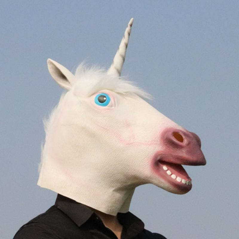 Латексная маска головы лошади, костюм на Хэллоуин, маски животных, костюм для вечеринки, театральный костюм для косплея, игровой стиль, танец