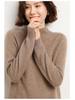 Women's 100% Wool Thickened Saddle Shoulder Sweater – Soft and Warm Half-High Neck Knitwear for Autumn and Winter