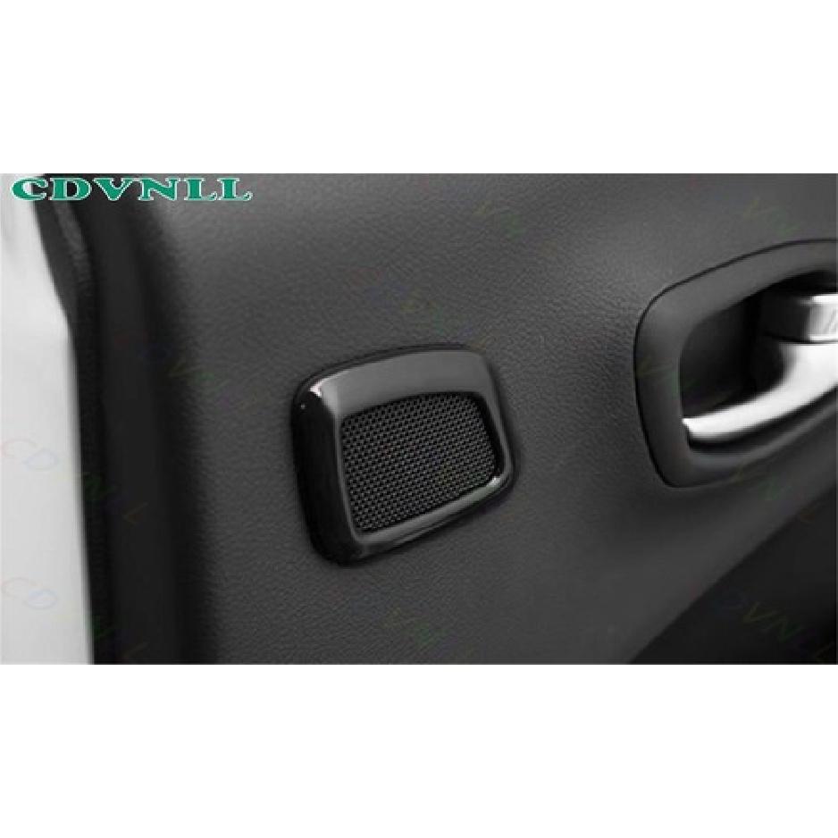 Rear Door Subwoofer Ring Cover Trim For Jeep Compass 2017-20 Deluxe Bright Black