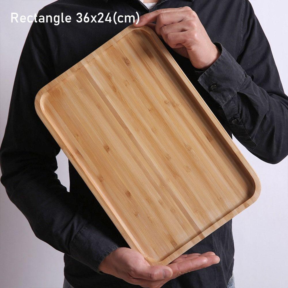 1 шт. предметы домашнего обихода бамбуковый поднос для фруктовых закусок, тарелки для хранения чая, фруктов, барбекю, хлеба