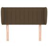 VidaXL Headboard with Ears Dark Brown 93x23x78-88 Cm Fabric3117367