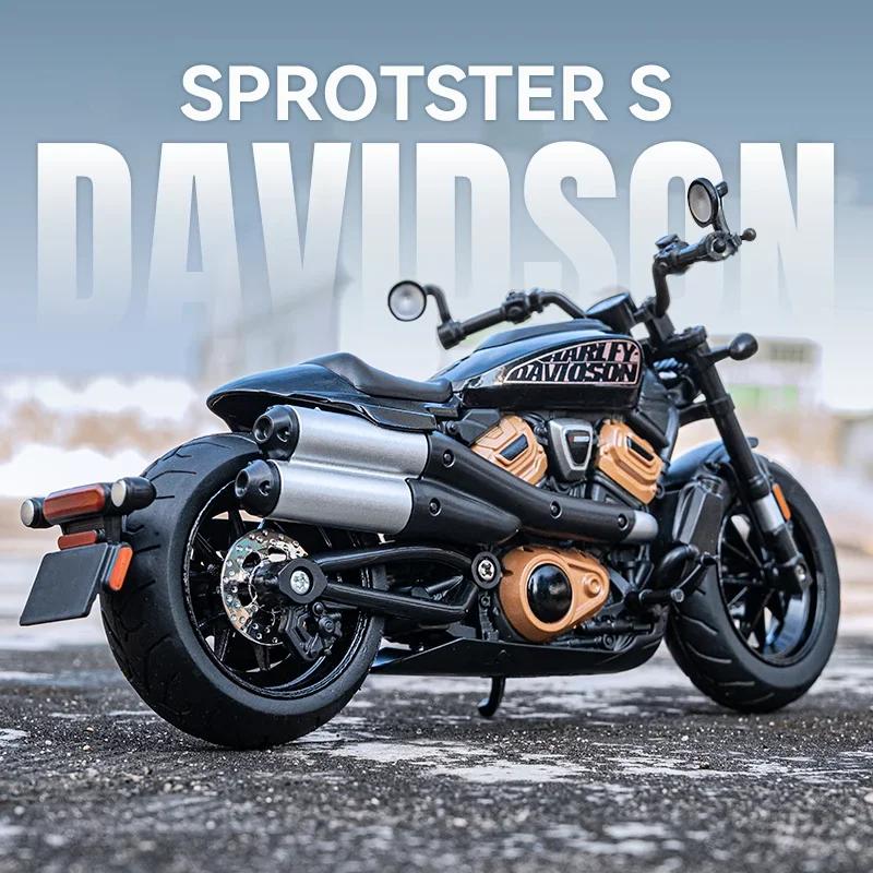 1/12 Модель мотоцикла Harley Davidson Sportster S из сплава, литая под давлением, гоночный мотоцикл, игрушка, подарок для детей, коллекция, миниатюрная машина