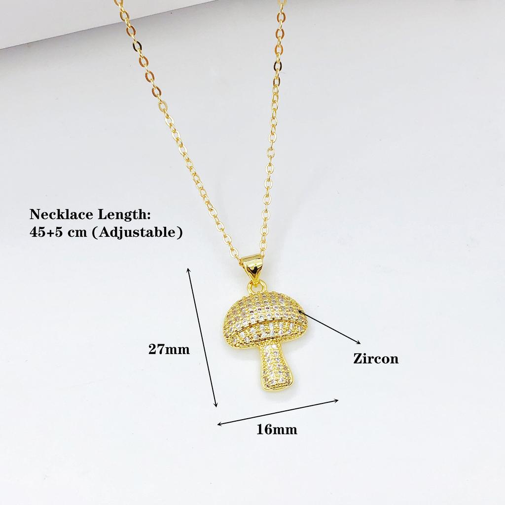 1Pcs Hot-Selling Beetle Lobster Bee Elephant Mushroom Zircon Pendant Necklace for Men Women Daily Party Jewelry Accessories