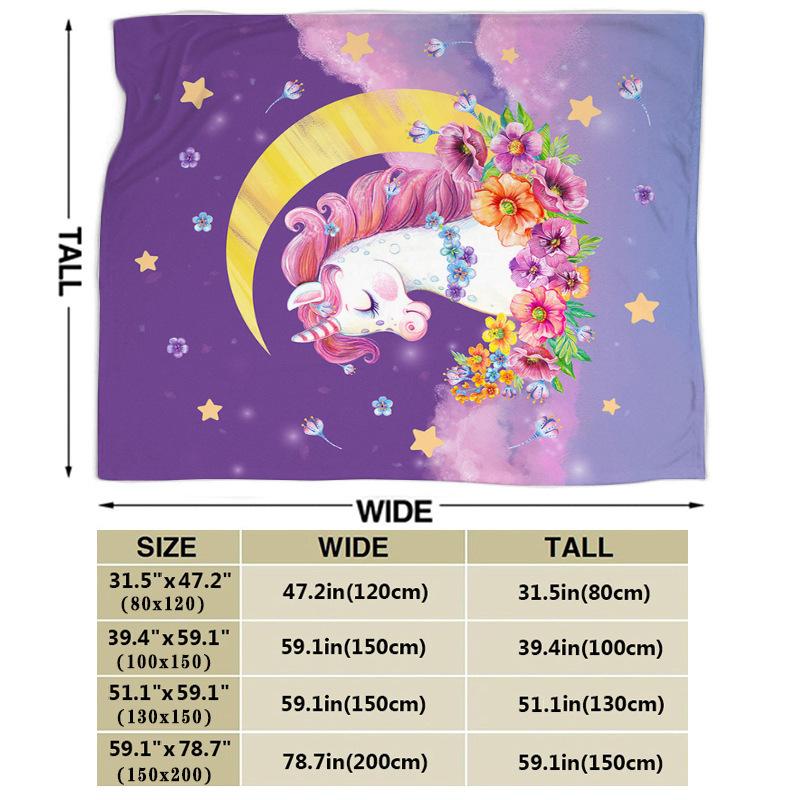 Одеяло с принтом Модное фланелевое одеяло с цифровым принтом