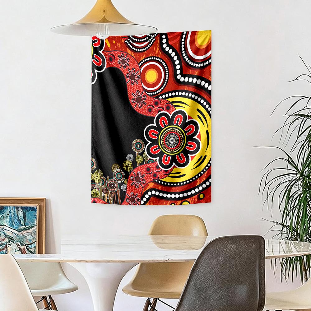 Australian Aboriginal Style Wall Decor Tapestry Art For Pet Memorial Birthdaywedding Party Backdrop Family Gift