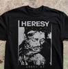 Футболка Heresy, 1985-1987, Арт-футболка с фотокопией, Мерч британской хардкор-панк группы, Графическая футболка в стиле краст-панк и грайндкор