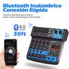 BOMGE 6-канальный аудиомикшер USB Bluetooth 48 В фантомное питание DSP Запись на ПК Караоке