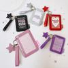 With Wrist Strap Photocard Holder Shiny Star Charm Keychain Bag Pendant Photocard Case Student ID
