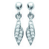 [J0063] - Silver 'Déesse' Silver Earrings (rhodium-plated) - 18x4 Mm