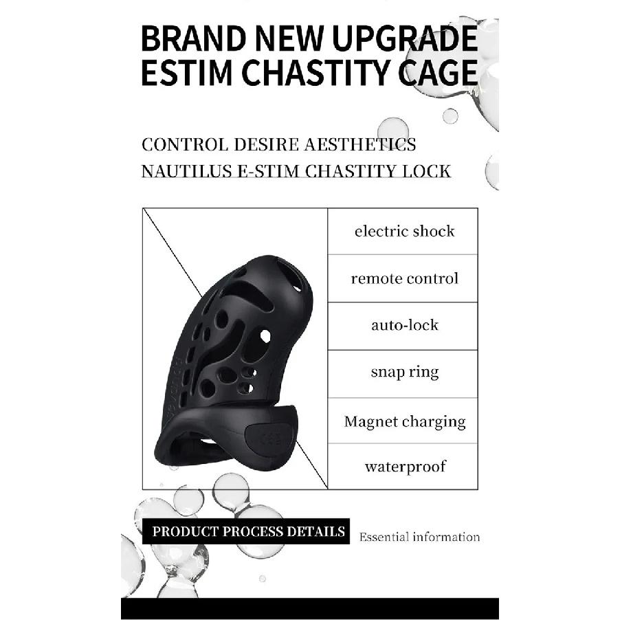 Intelligence Chastity Cage Men 9 Electric Shock SM Conditioning Abstinence Plastic Penis Lock Urethral Blockage Remote Control