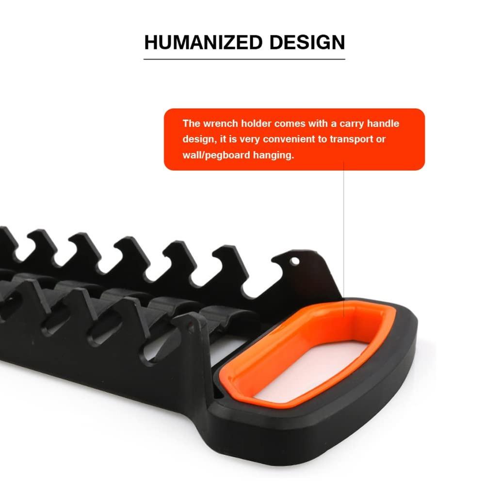 Ratcheting Design Wrench Organizer Carrying Handle Tool Trays Storage Rack Workshop Organization