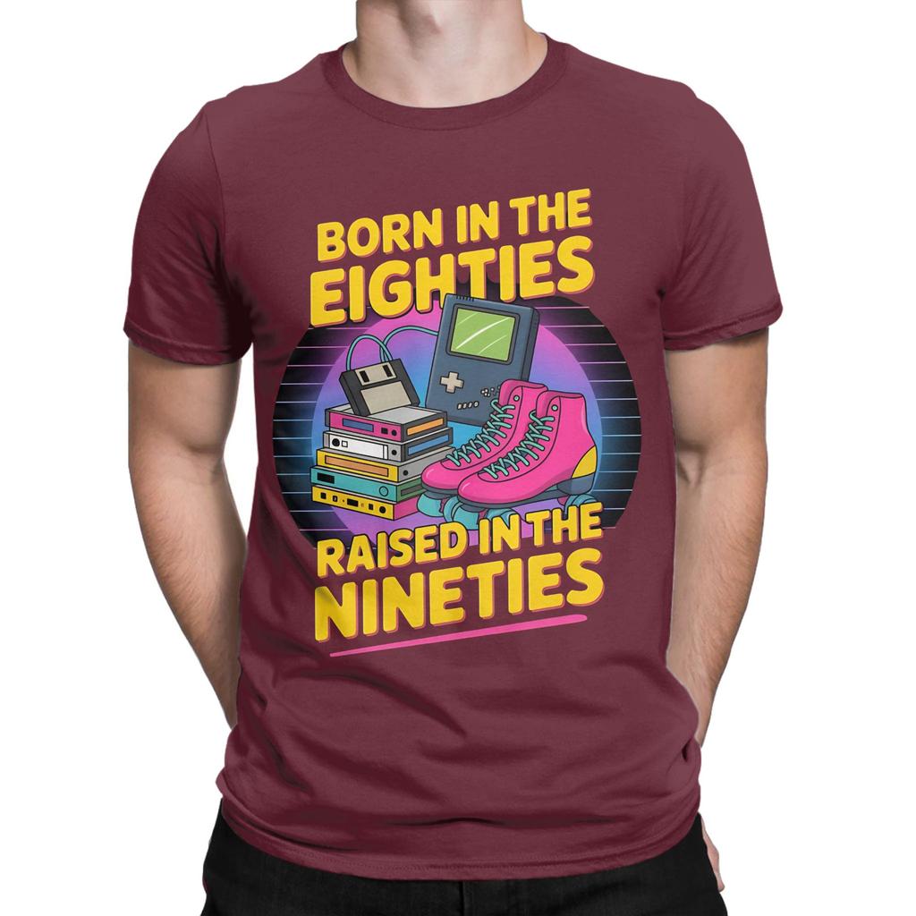 Born In The 80s Raised In The 90s Cotton TShirt For Adult Summer Awesome TShirts Comfortable Harajuku Tees Big Size Clothing