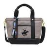 Сумка-тоут Beverly Hills Polo Club из ПУ с плечевым ремнем, женская, 2-Way Strap, BH2006N, Серый/Черный/Черный