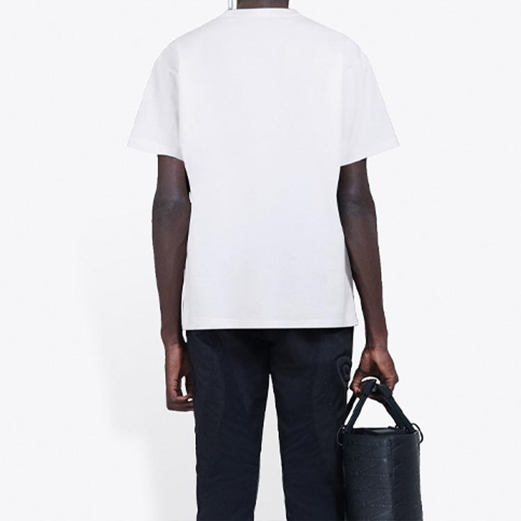 Balenciaga Футболка Обычный крой Мужская Белая 612966TIV479000