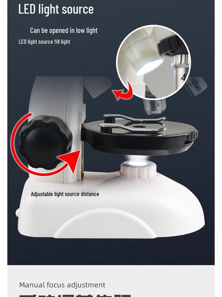 Kid's Microscope 1200x - Educational STEM Toy for Elementary Science Exploration