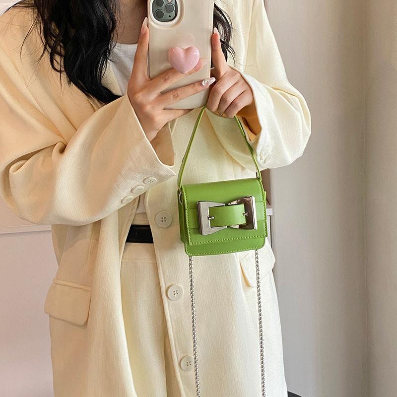 Trendy 2024 Pu Mini Handbag For Summer Fashion Street Style Crossbody Bag With Phone Pocket