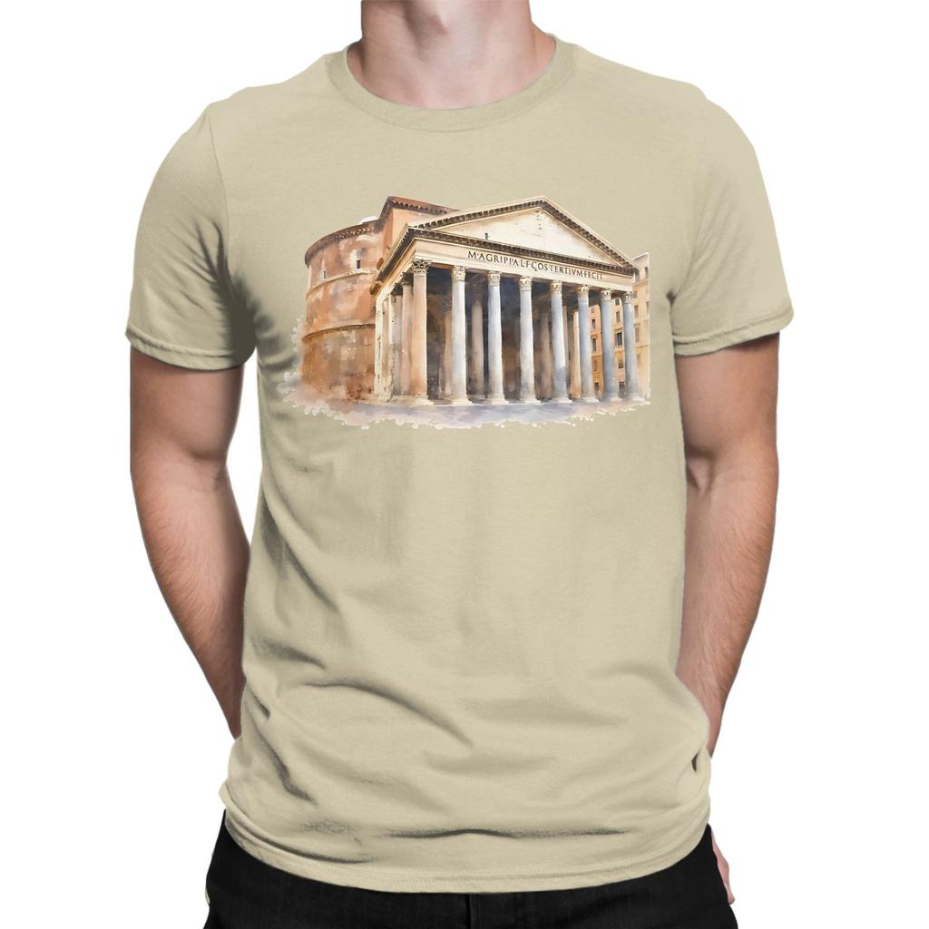 Пантеон (Рим) Смешная футболка с принтом 100% хлопок Pantheon Tees Топы для унисекс